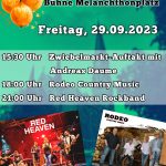 Zwiebelmarkt Programm Bühne Melanchthonplatz am Freitag, 29.09.2023