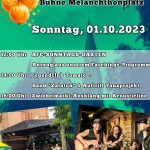 Zwiebelmarkt Programm Bühne Melanchthonplatz am Sonntag, 01.10.2023